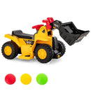 6V Kids Ride On Bulldozer with Folding Basketball Hoop and Balls by LJGDeals