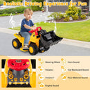 6V Kids Ride On Bulldozer with Folding Basketball Hoop and Balls by LJGDeals