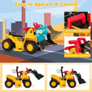 6V Kids Ride On Bulldozer with Folding Basketball Hoop and Balls by LJGDeals