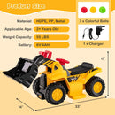 6V Kids Ride On Bulldozer with Folding Basketball Hoop and Balls by LJGDeals