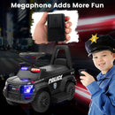 6V Kids Ride On Police Car with Real Megaphone and Siren Flashing Lights by LJGDeals