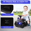6V Kids Ride On Police Car with Real Megaphone and Siren Flashing Lights by LJGDeals