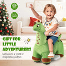 6V Kids Ride on Dinosaur with Foot Pedal and Padded Seat and Music-Green by LJGDeals