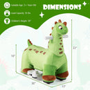 6V Kids Ride on Dinosaur with Foot Pedal and Padded Seat and Music-Green by LJGDeals