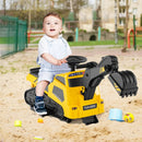 6V Ride on Tractor 3-in-1 Electric Excavator with Adjustable Arms and Music-Yellow by LJGDeals