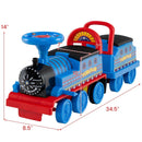 6V Ride on Train 2-Seater with Carriage and Flashing LED Lights by LJGDeals