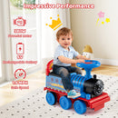 6V Ride on Train 2-Seater with Carriage and Flashing LED Lights