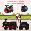 6V Ride on Train 2-Seater with Carriage and Flashing LED Lights