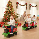 6V Toddler Ride On Train Combo: Track Ride & 2-Seater Carriage Set by LJGDeals