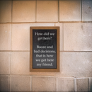 6X4 Funny Friend Gift - Booze And Bad Decisions Bar Sign