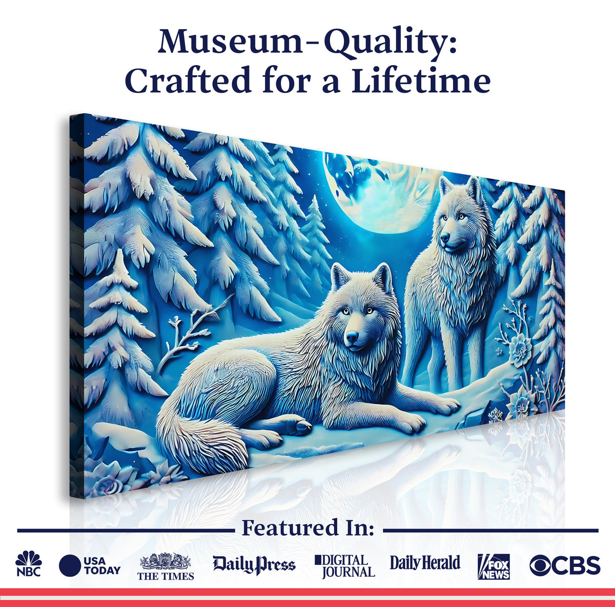 3D Wolves Wall Art V, photo 6 of 10
