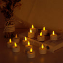 12 Pack Flickering Flameless Battery Operated Candles Tea Lights by JHY DESIGN