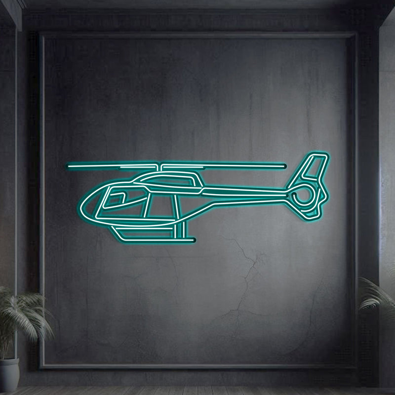 EC120 Metal Neon Aircraft Wall Art - NCN0029