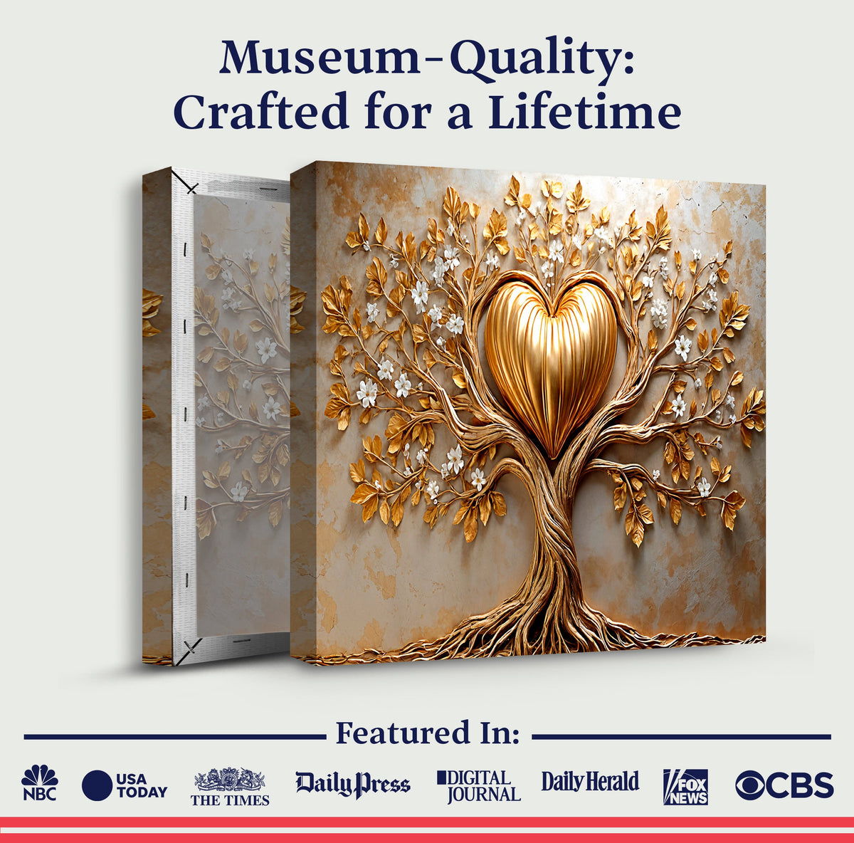 Golden Tree Heart Wall Art, photo 6 of 10