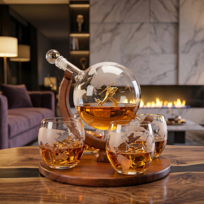 Helicopter Whiskey Decanter Gift Set, photo 6 of 8