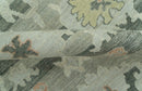 Modern Ikat Design Silver And Blue  8X10 Hand Knotted wool rug