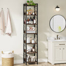 7-Tier Corner Shelf, 78.7" Narrow Bookshelf Corner Bookcase
