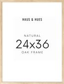 24x36 in, Set of 3, Beige Oak Frame