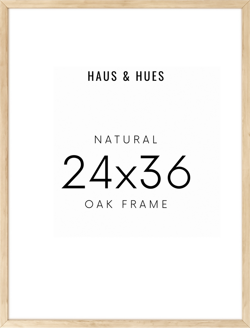 24x36 in, Set of 3, Beige Oak Frame
