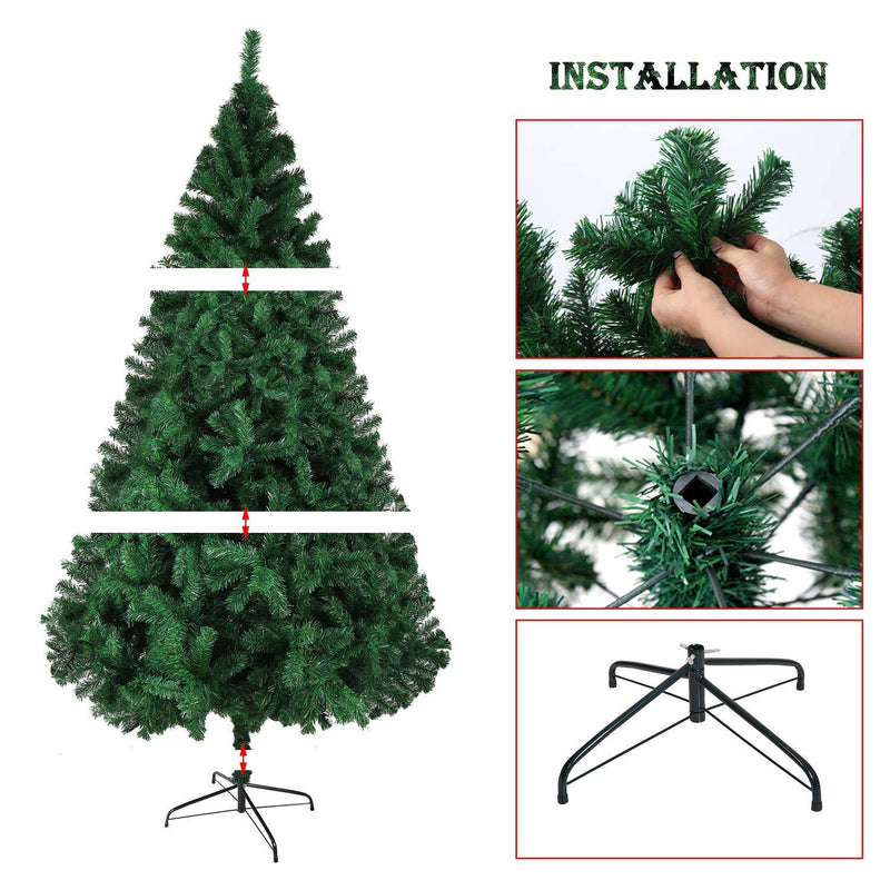 6' Premium Spruce Artificial Christmas Tree w/Metal Stand, Green