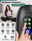 LX31 Rolling Hand Massager, Heat, Compression + Kneading, Smart Memory, Charcoal Black