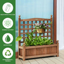 Wood Planter Box with Trellis Weather-resistant Outdoor by LJGDeals