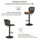 Set of 2 Adjustable Swivel Bar Stools with Hot-Stamping Cloth by LJGDeals