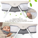 Portable Newborn Rocking Foldaway Baby Bassinet Crib-Gray by LJGDeals
