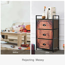 Industrial 3-Layers Fabric Dresser with Fabric Drawers and Steel Frame by DirectDeals