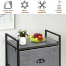 3-in-1 Portable Multifunctional Dresser with 8 Fabric Drawers and Metal Rack by LJGDeals