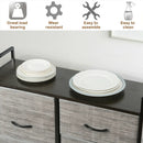 5 Fabric Drawers Dresser with Metal Frame and Wooden Top by LJGDeals
