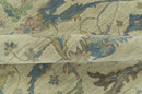 Traditional Oushak Design Beige And Blue Hand Tufted 8x10 Wool Area Rug by The Rug Decor