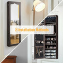 5 LEDs Jewelry Armoire Wall Mounted / Door Hanging Mirror by LJGDeals
