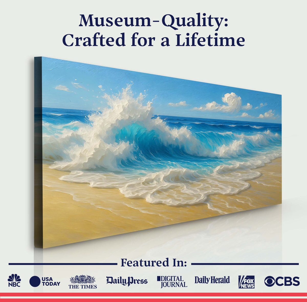 Serene Ocean Wave Coastal Wall Art V, photo 6 of 10