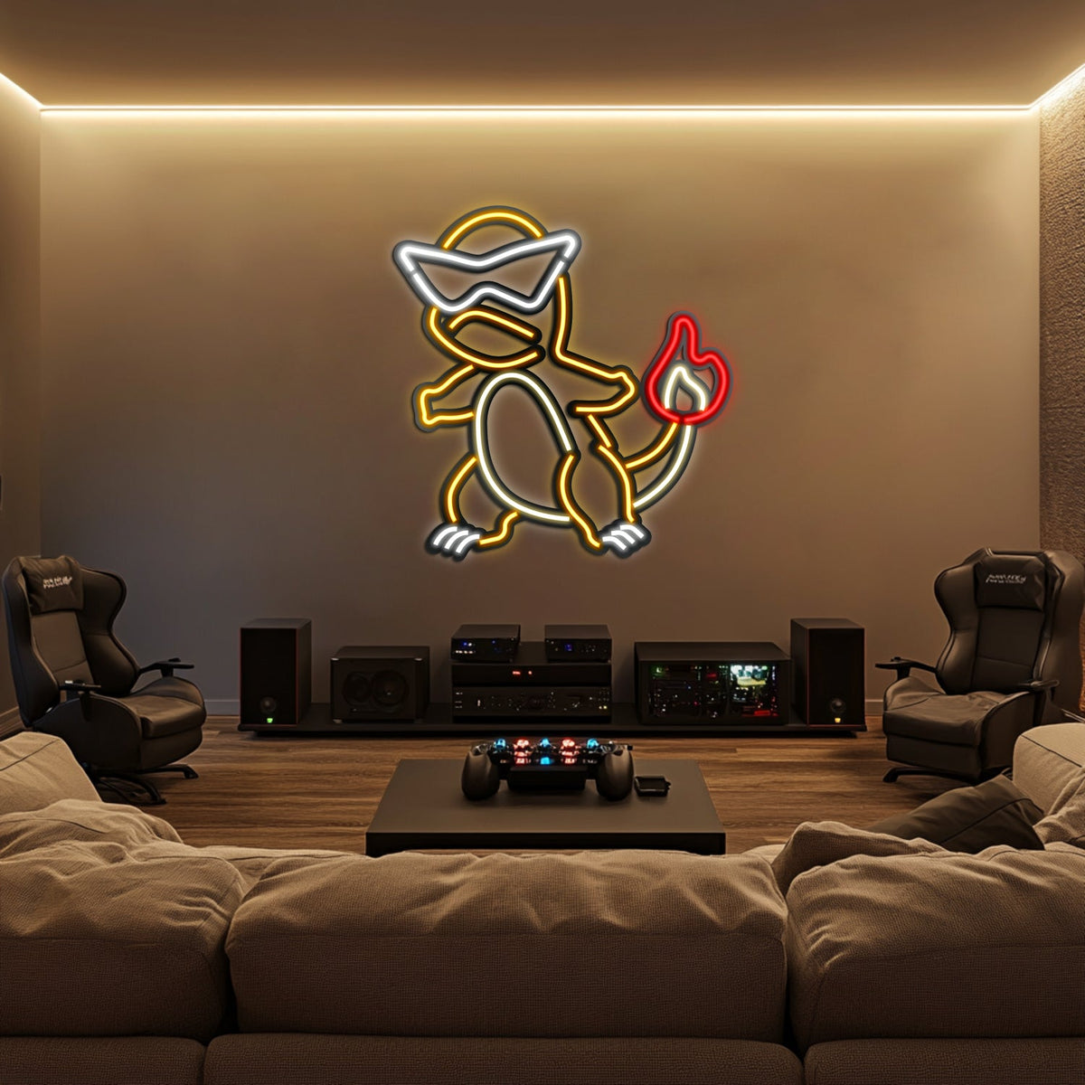 Charmender Metal Neon Wall Art- LN0049, photo 6 of 6