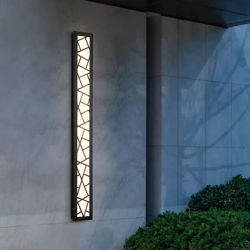 MIRODEMI® Black Creative Design Outdoor Waterproof Aluminum LED Tall Wall Lamp For Villa