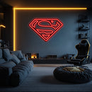 Superman Emblem Metal Neon Wall Art- LN0082