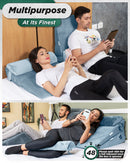 Lunix LX8 2-Layer Wedge Pillow Set + Extra Cover Bundle (Gray)