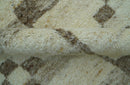 Tribal Custom Made Contemporary Beige Hand knotted Wool Area Rug