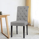 2 Pieces Tufted Dining Chair Set with Adjustable Anti-Slip Foot Pads by LJGDeals