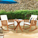 27 InchOutdoor Round Solid Wood Coffee Side Bistro Table by LJGDeals