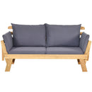 Adjustable Patio Convertible Sofa with Thick Cushion by LJGDeals