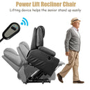 Electric Power Lift Leather Massage Sofa by LJGDeals