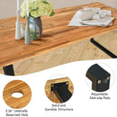 Patented 7 Pieces Outdoor Dining Set with Large Acacia Wood Table Top by LJGDeals