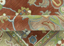 Rust And Beige Traditional Oushak Design Hand Tufted 8x10 Wool Area Rug by The Rug Decor