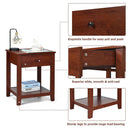 Set of 2 Nightstand with Storage Shelf and Pull Handle by LJGDeals