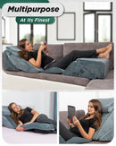 Lunix LX13 6pcs Wedge Pillow Set + Extra Cover Bundle (Navy)