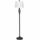 2 Table Lamps 1 Floor Lamp Set with Fabric Shades by LJGDeals
