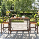 3 Pieces Patio Rattan Wicker Bar Dining Furniture Set by LJGDeals