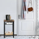 3-Tier Industrial End Table with Metal Mesh Storage Shelves by LJGDeals